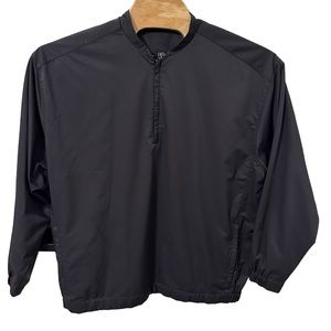 Nike‎ Golf Jacket Mens Extra Large XL Black Windbreaker Pullover 1/4 Zip Pockets